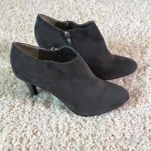 Massini gray suede ankle booties